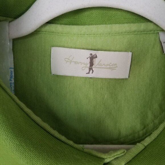 Men's Harry Vardon Golf Shirt  Bright Green 100% Mercerized Cotton Size Large - Picture 8 of 8